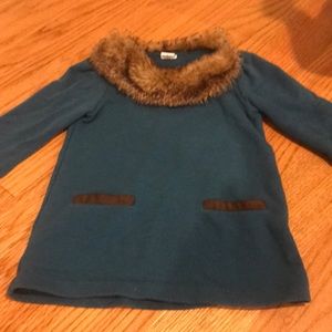 Janie and Jack faux fur collar sweatshirt.